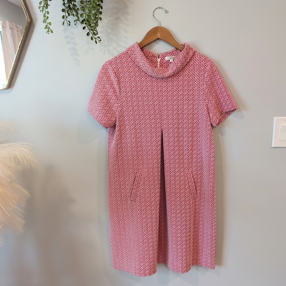 Tyler Boe Pink and White Geometric Dress - Picture 1 of 11